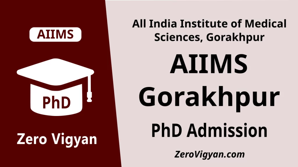 aiims gorakhpur phd admission 2022