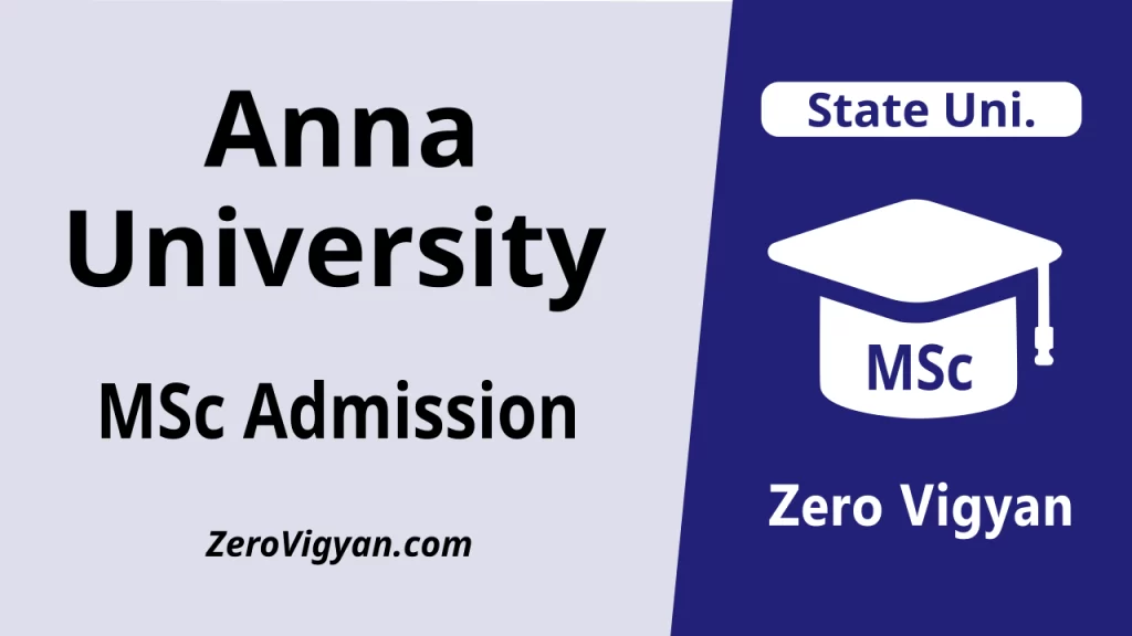 Anna University MSc Admission
