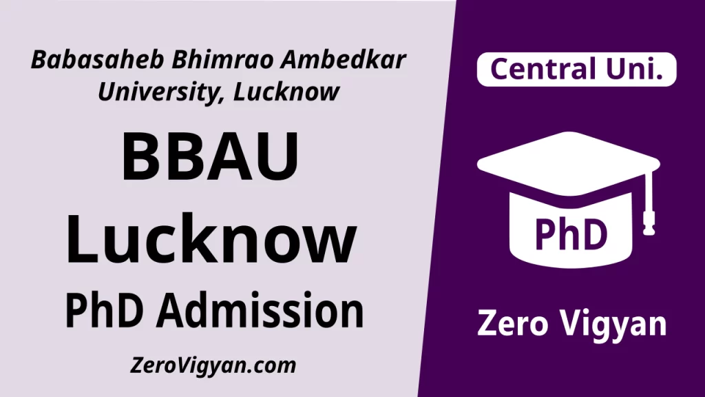 BBAU Lucknow PhD Admission