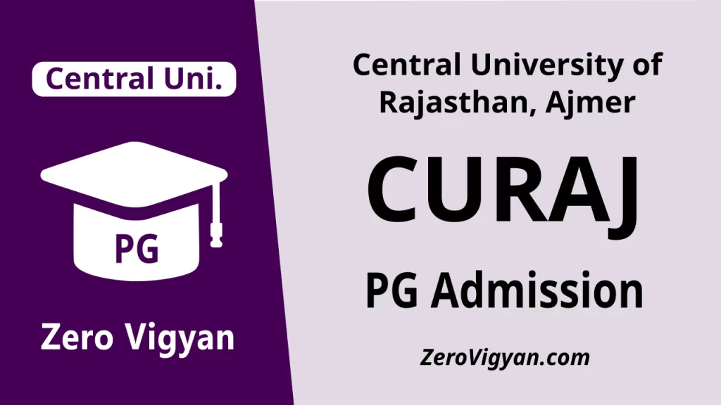 Central University of Rajasthan PG Admission