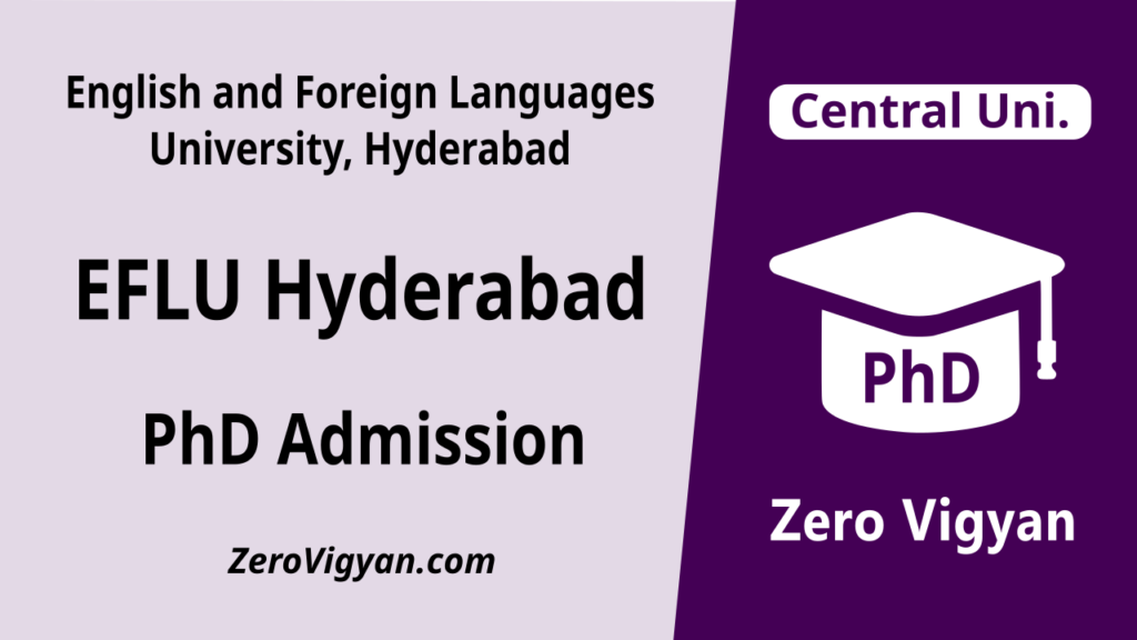 EFLU Hyderabad PhD Admission