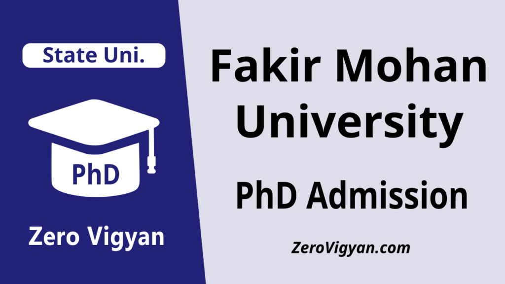 Fakir Mohan University PhD Admission