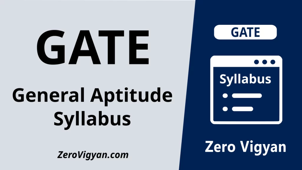 GATE General Aptitude Syllabus