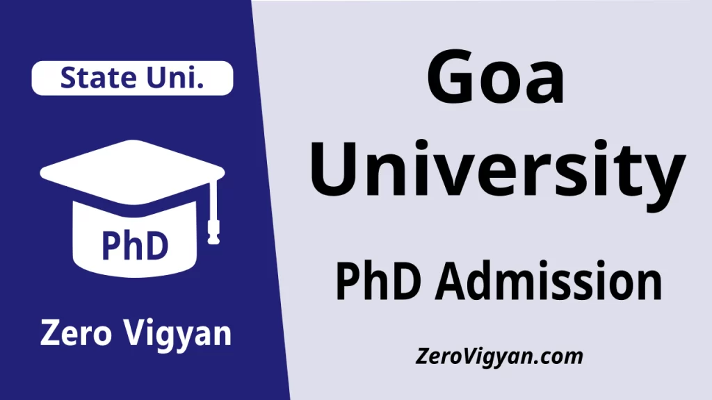 Goa University PhD Admission