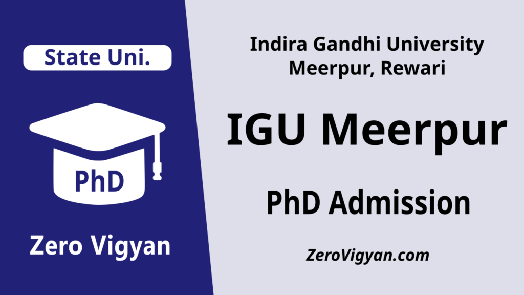 IGU Meerpur PhD Admission