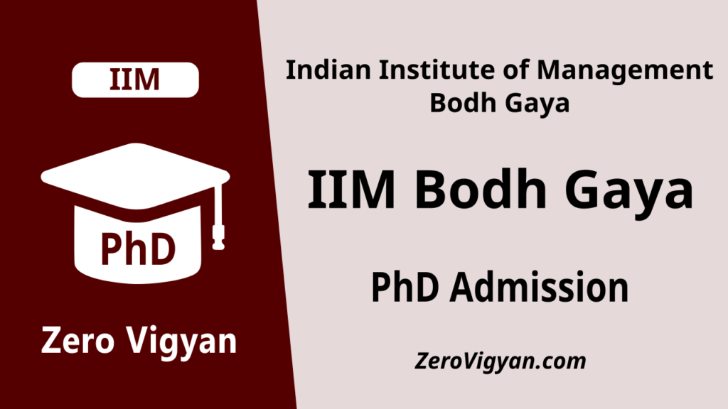 IIM Bodh Gaya PhD Admission