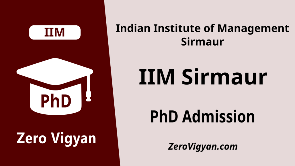 IIM Sirmaur PhD Admission