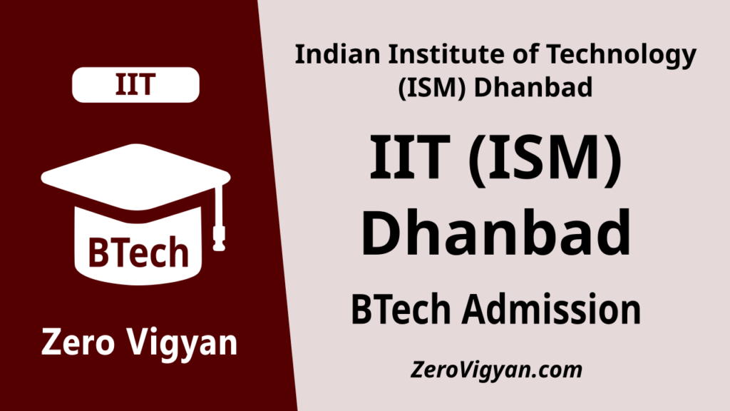 IIT ISM Dhanbad BTech Admission