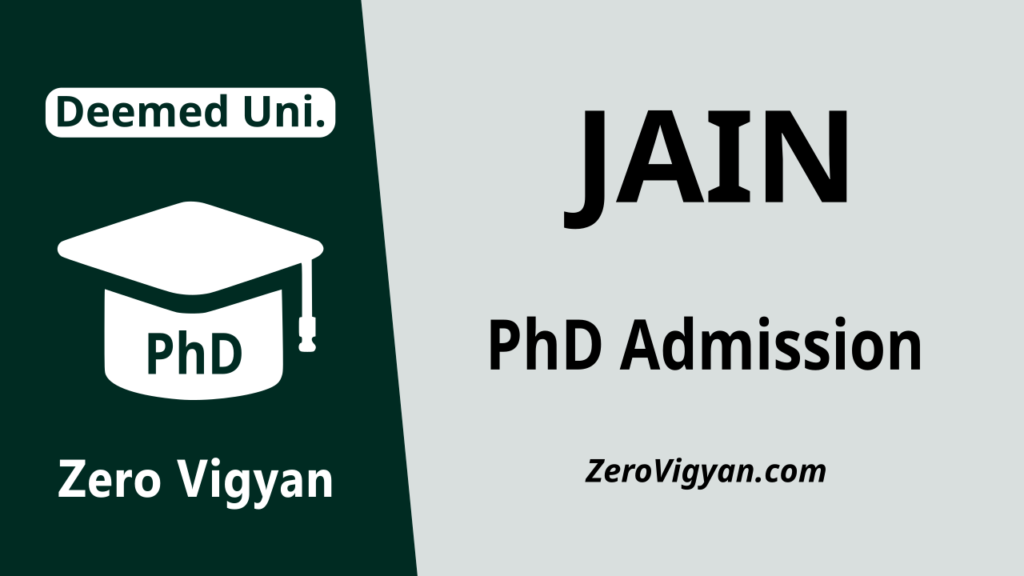 JAIN PhD Admission