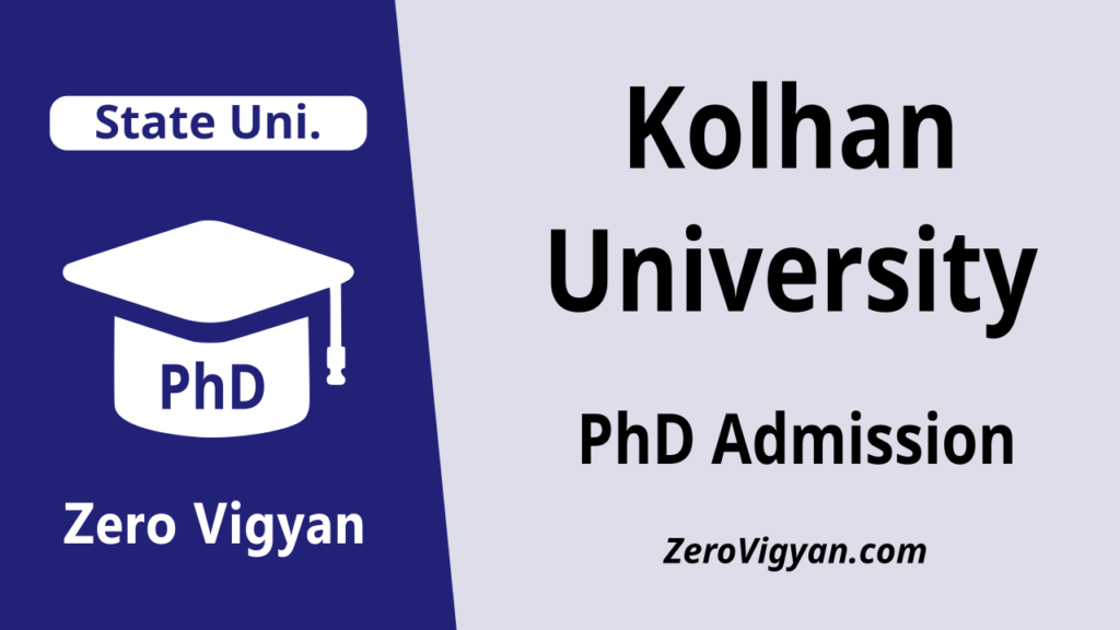Kolhan University PhD Admission