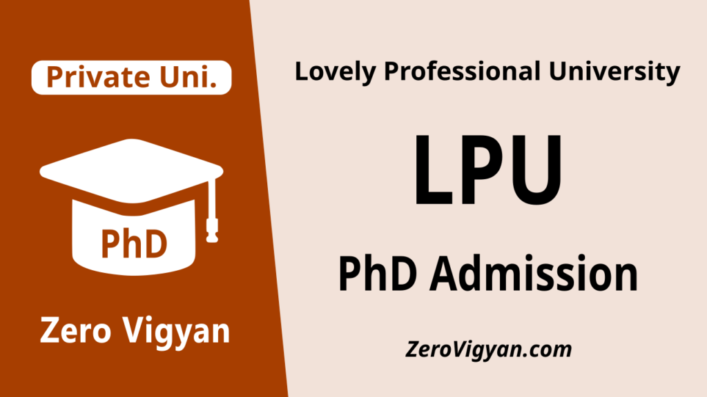 LPU PhD Admission