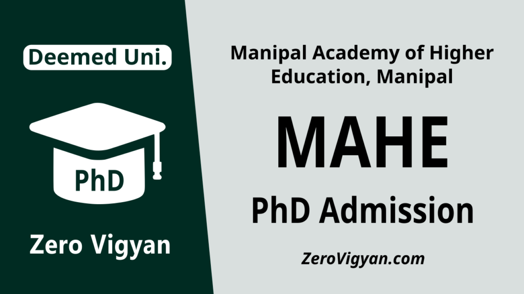 MAHE PhD Admission