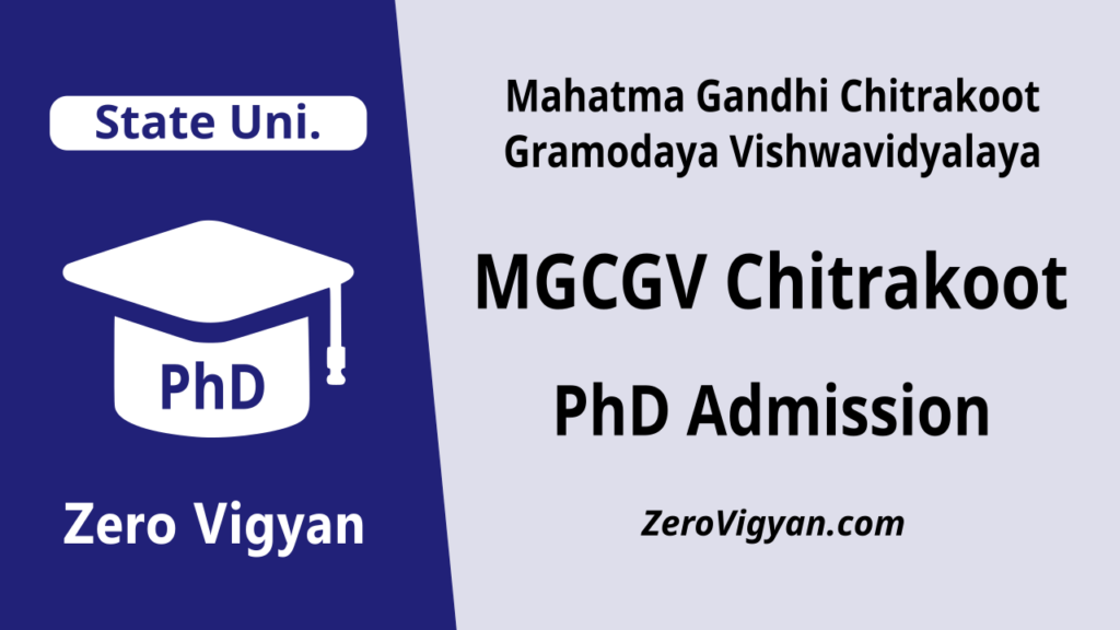 MGCGV Chitrakoot PhD Admission