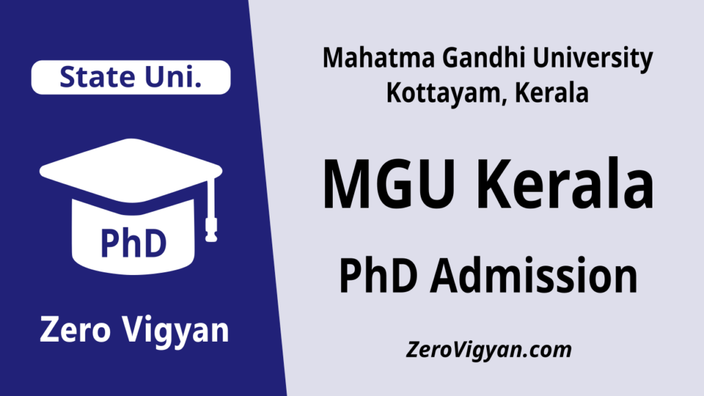 MGU Kerala PhD Admission