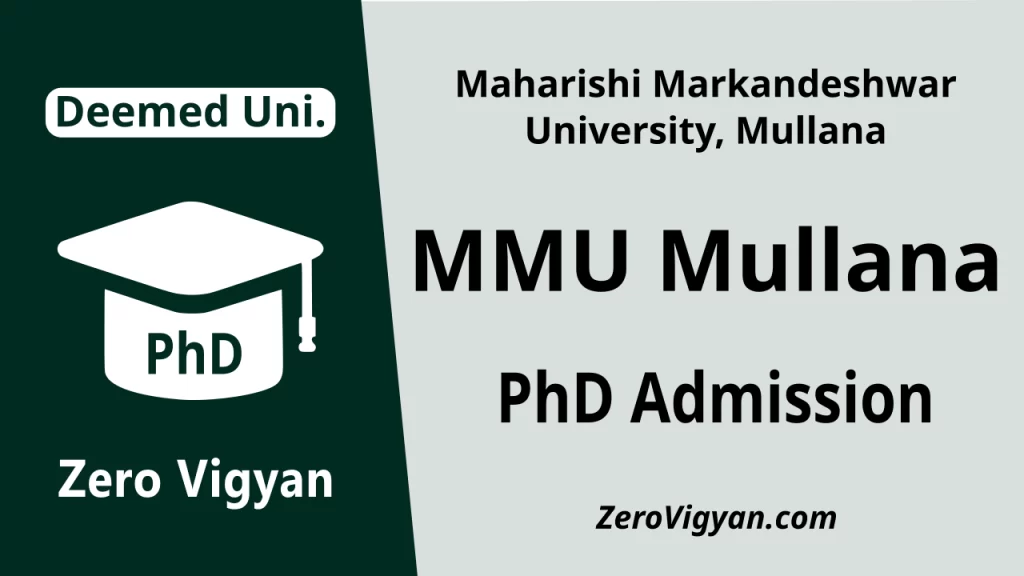 Maharishi Markandeshwar University - MMU Mullana PhD Admission 2023 ...