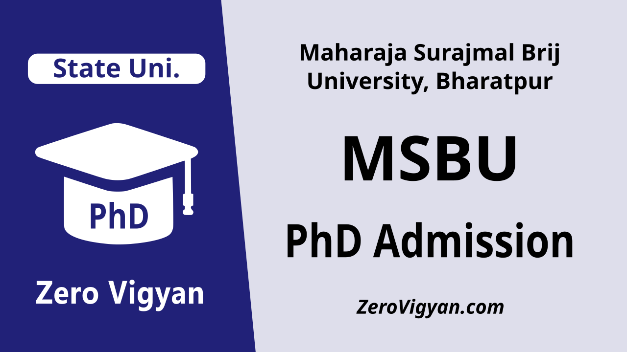 Maharaja Surajmal Brij University - MSBU PhD Admission 2023-24: Dates ...