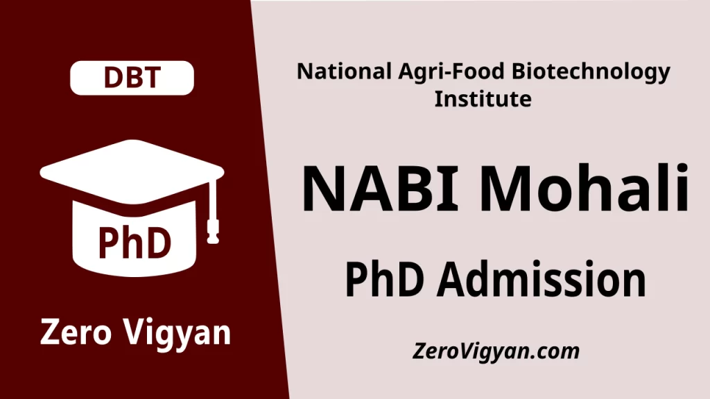 NABI Mohali PhD Admission
