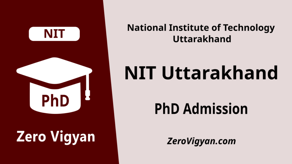 NIT Uttarakhand PhD Admission