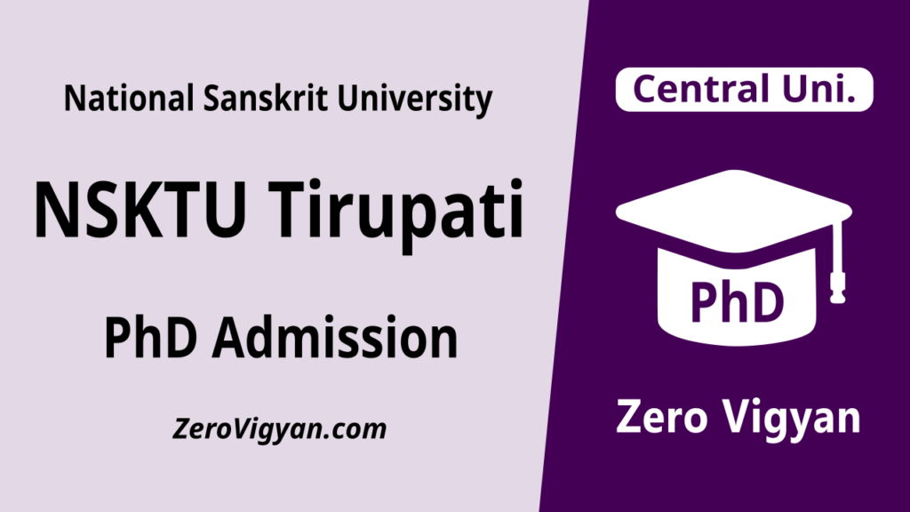 National Sanskrit University PhD Admission