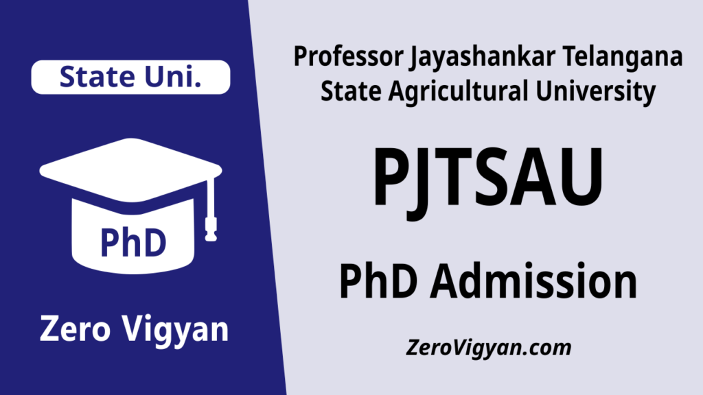 PJTSAU PhD Admission