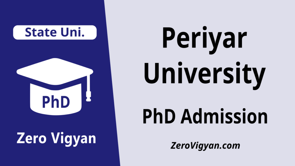 Periyar University PhD Admission