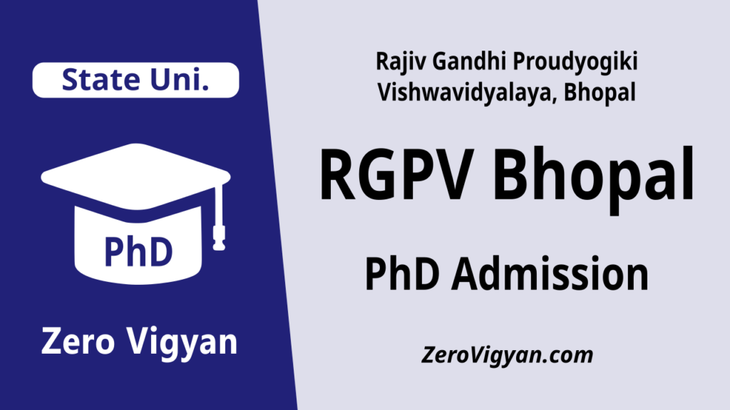 RGPV Bhopal PhD Admission