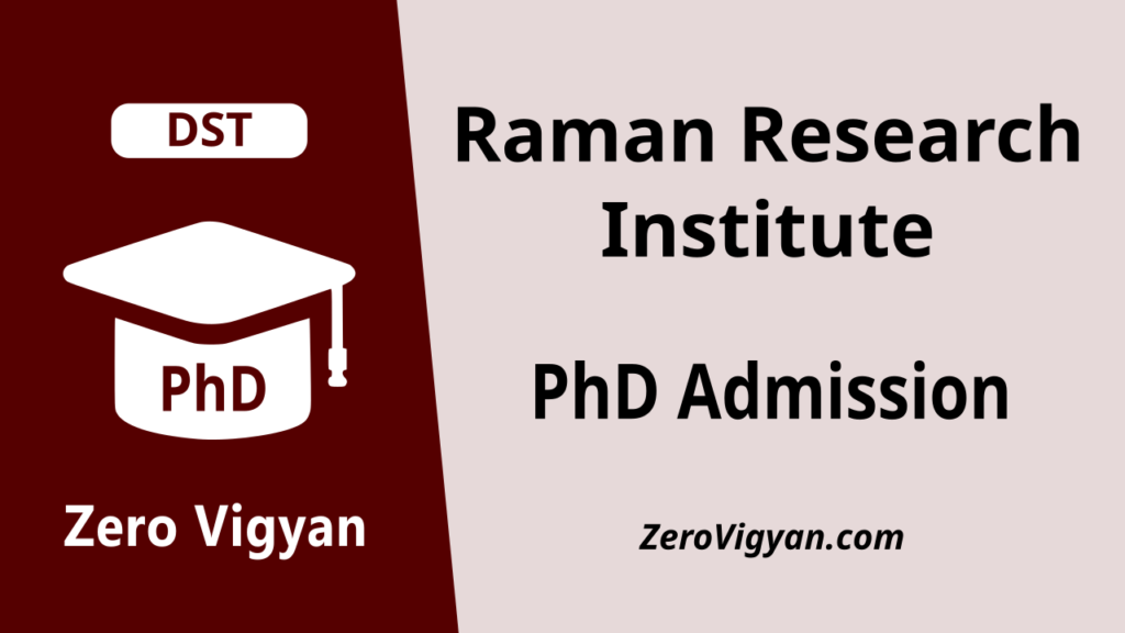 Raman Research Institute PhD Admission