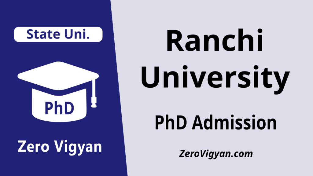Ranchi University PhD Admission
