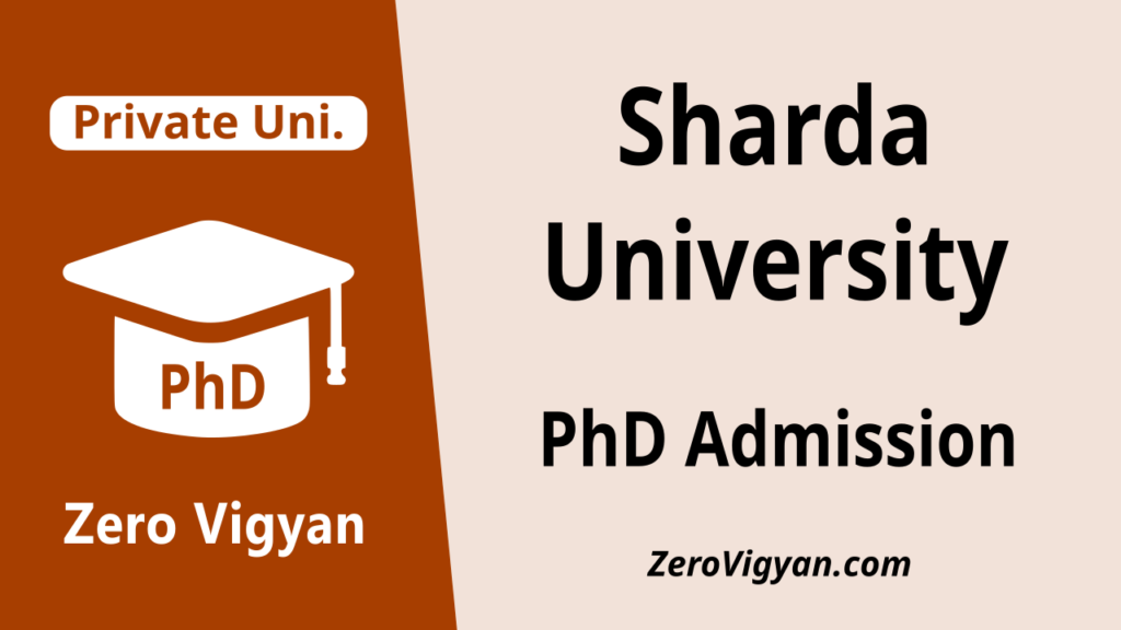 Sharda University PhD Admission