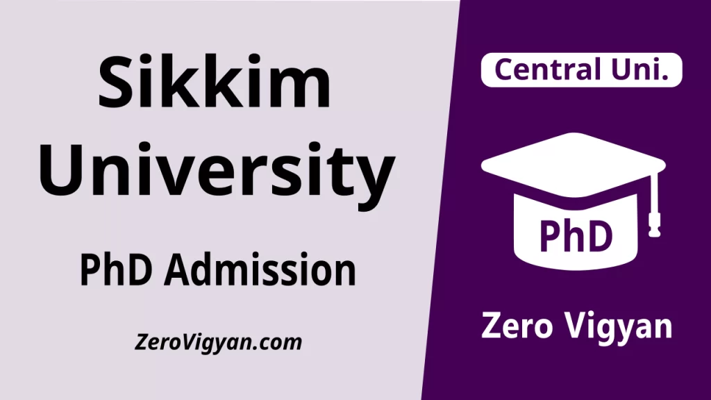 Sikkim University PhD Admission