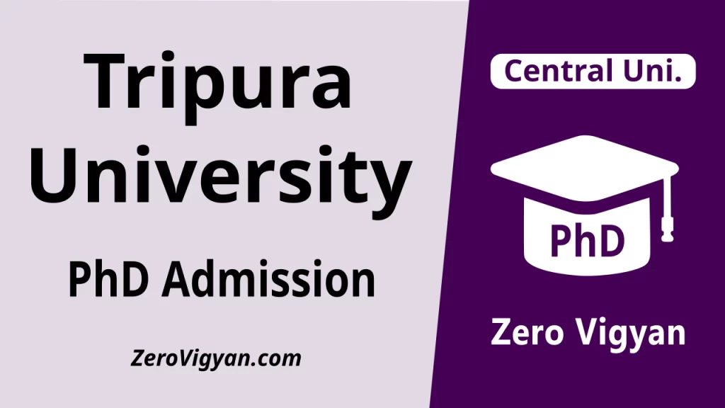Tripura University PhD Admission