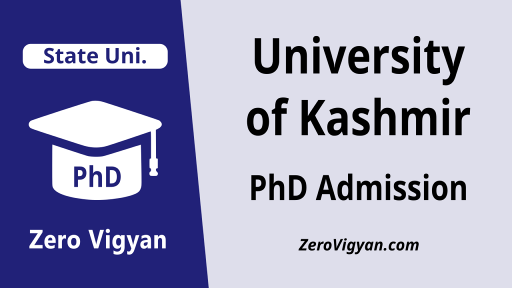 University of Kashmir PhD Admission