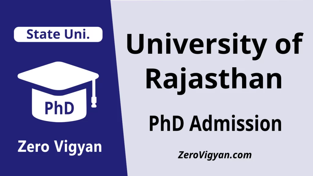 University of Rajasthan PhD Admission